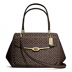COACH F25212 - MADISON MADELINE EAST/WEST SATCHEL IN OP ART NEEDLEPOINT FABRIC ONE-COLOR