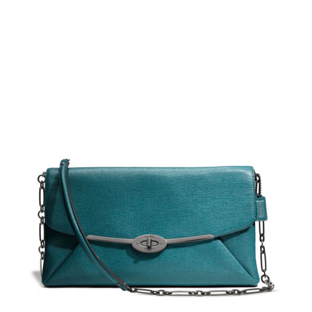 COACH F25240 MADISON CLUTCH IN TEXTURED LEATHER ONE-COLOR