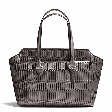 COACH TAYLOR GATHERED LEATHER ALEXIS CARRYALL - SILVER/GREY - f25252