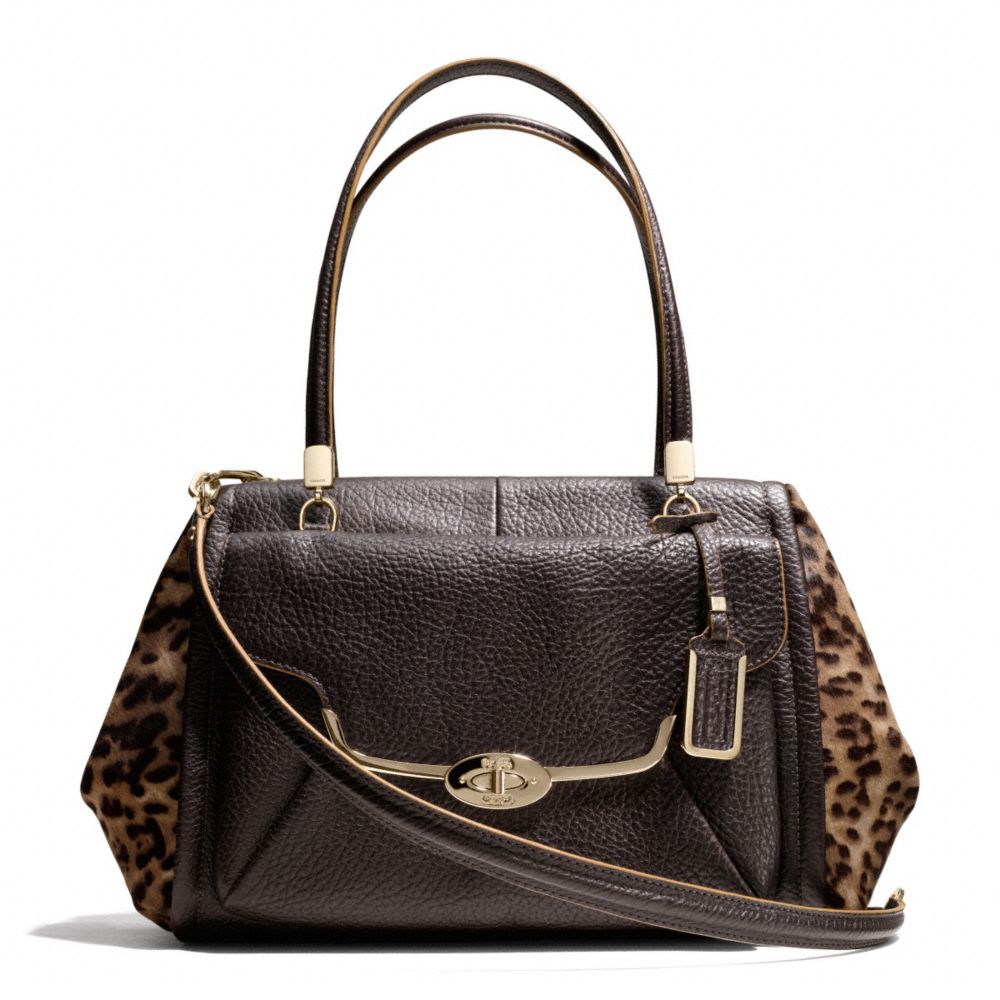COACH F25255 Madison Mixed Haircalf Madeline East/west Satchel 