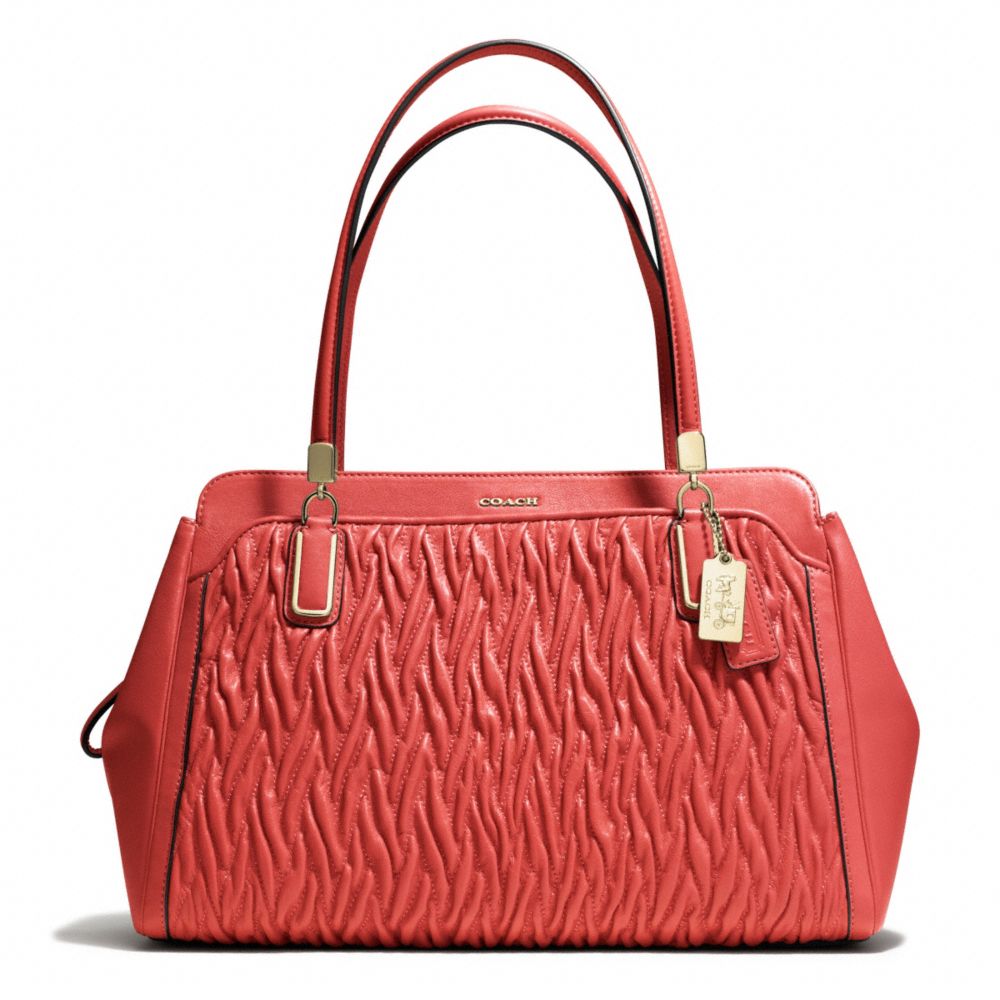 COACH F25261 MADISON GATHERED TWIST LEATHER KIMBERLY CARRYALL ONE-COLOR