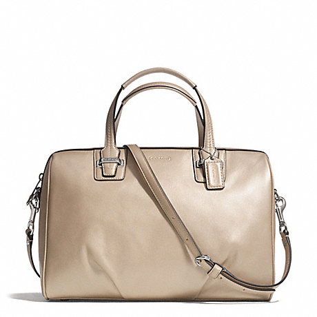 COACH F25296 TAYLOR LEATHER SATCHEL SILVER/CHAMPAGNE