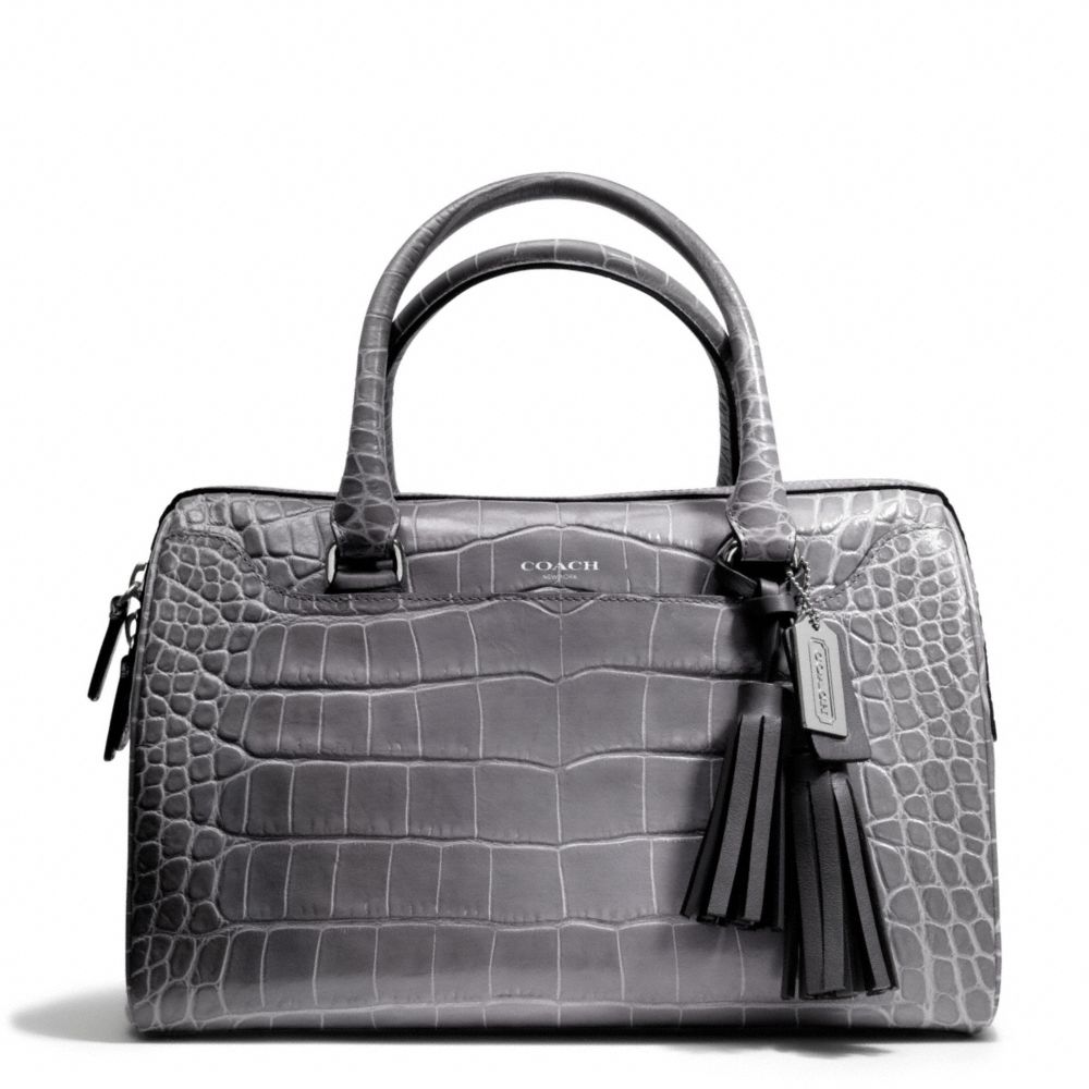 COACH EMBOSSED CROC HALEY SATCHEL - ONE COLOR - F25324