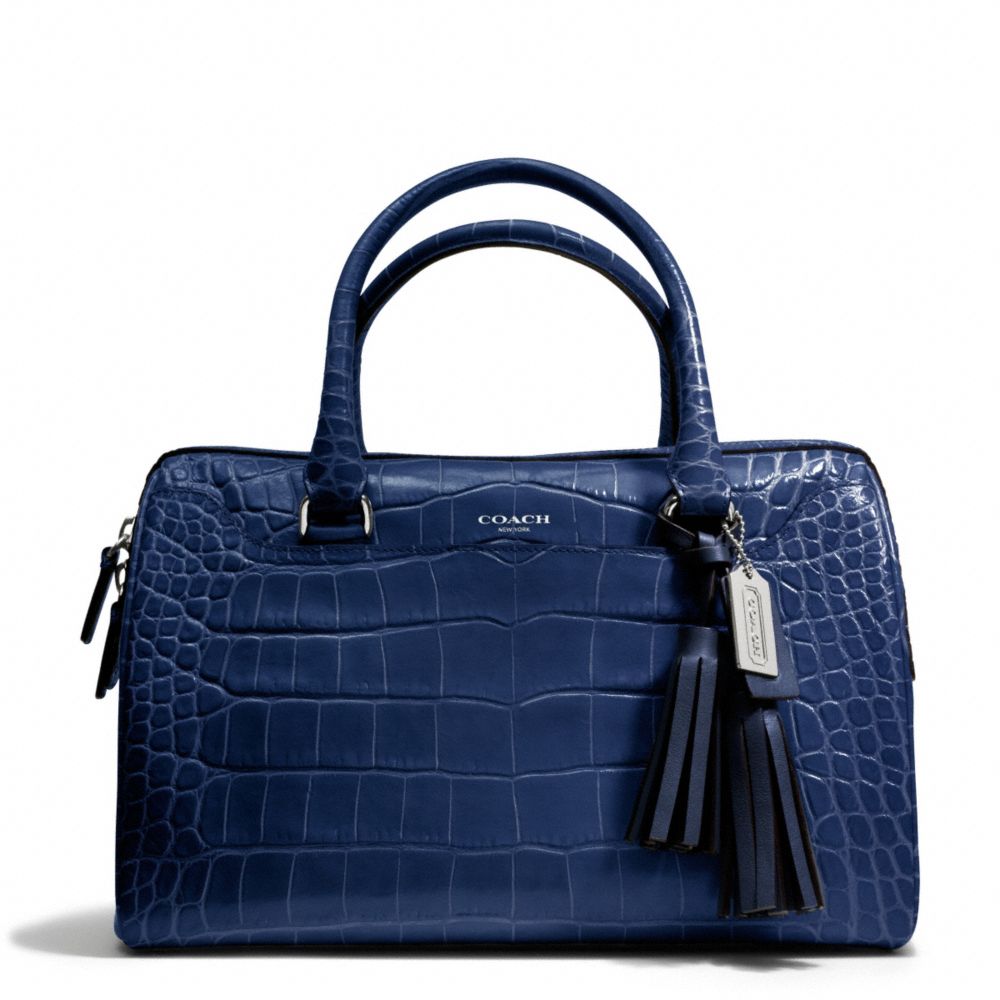 COACH EMBOSSED CROC HALEY SATCHEL - ONE COLOR - F25324