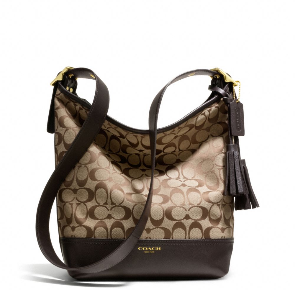 COACH F25380 - SIGNATURE DUFFLE BRASS/KHAKI/MAHOGANY