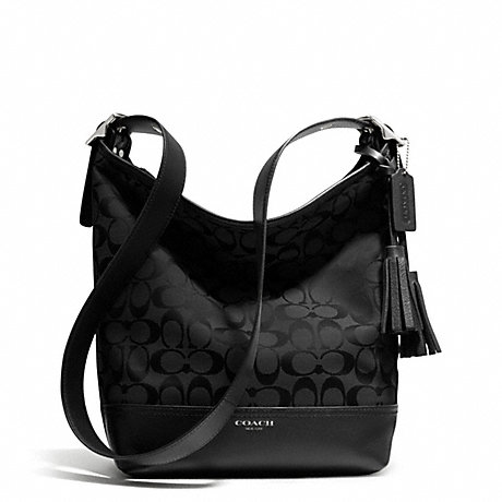 SIGNATURE DUFFLE - COACH F25380 - SILVER/BLACK/BLACK