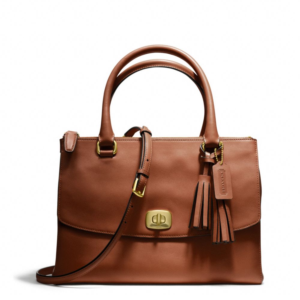 COACH F25390 - LEATHER HARPER TRIPLE ZIP SATCHEL ONE-COLOR