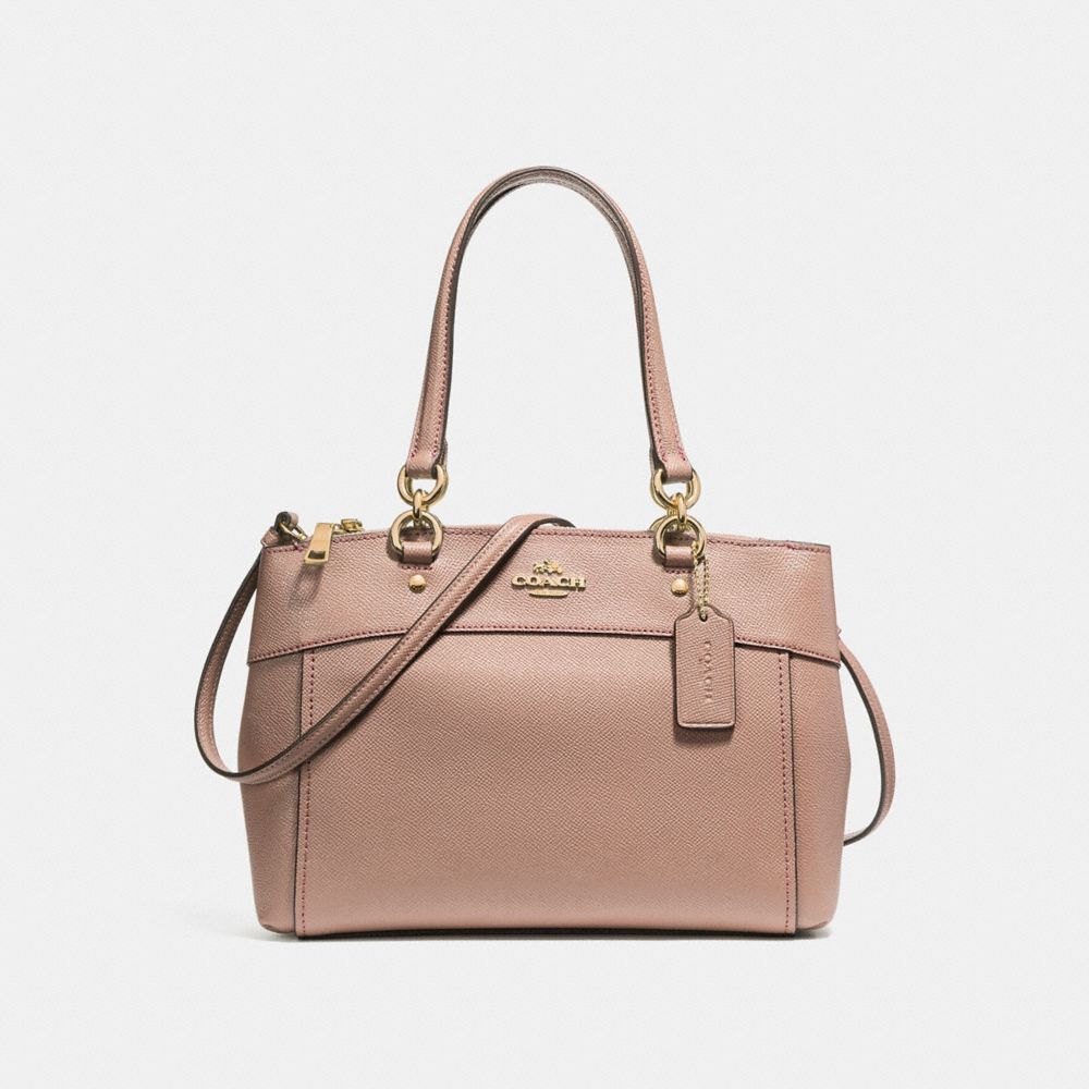 COACH MINI BROOKE CARRYALL - LIGHT GOLD/NUDE PINK - F25395