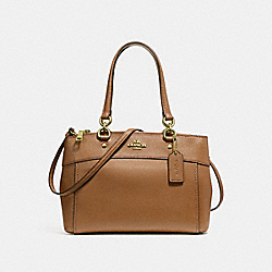 MINI BROOKE CARRYALL - COACH f25395 - LIGHT SADDLE/IMITATION GOLD