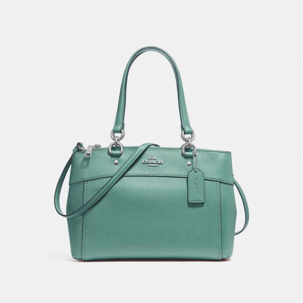 COACH F25395 MINI BROOKE CARRYALL SILVER/AQUAMARINE