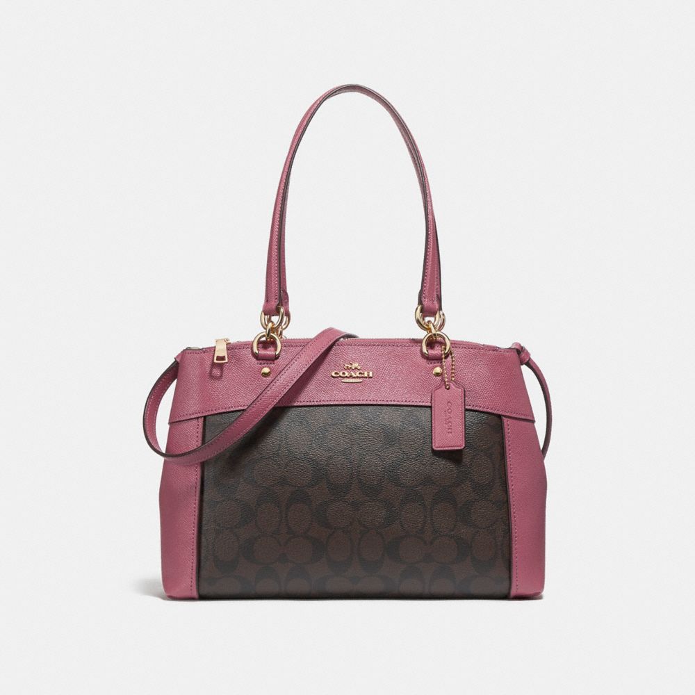 COACH BROOKE CARRYALL - LIGHT GOLD/BROWN ROUGE - F25396