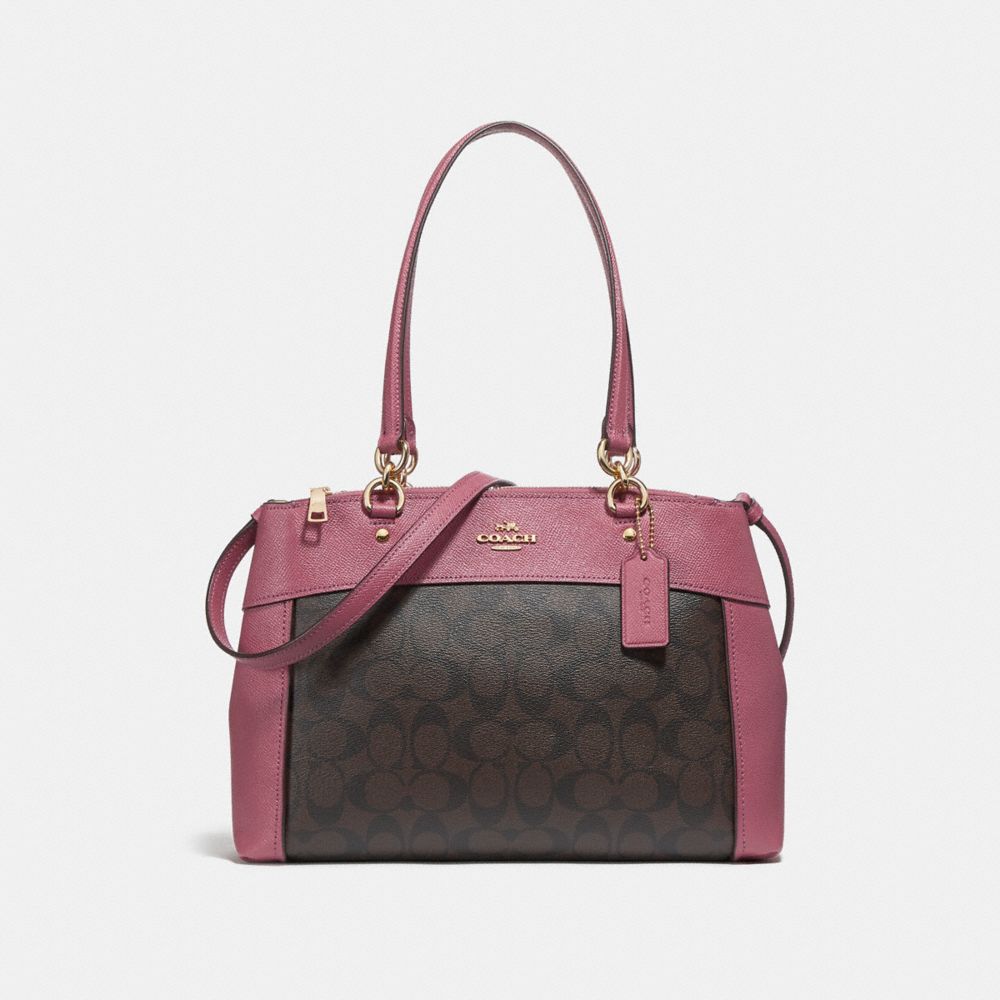 COACH BROOKE CARRYALL - LIGHT GOLD/BROWN ROUGE - f25396