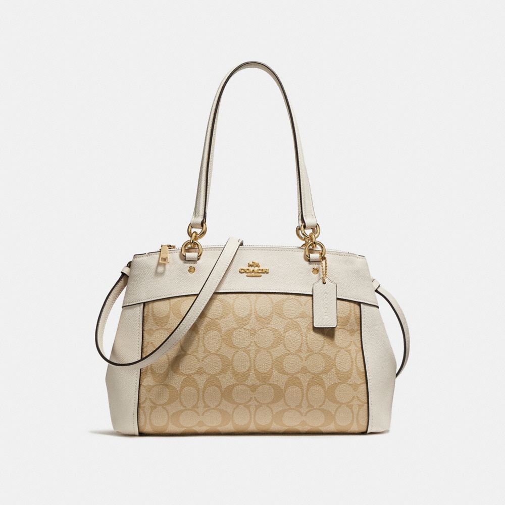 COACH F25396 BROOKE CARRYALL IN SIGNATURE CANVAS LIGHT KHAKI/CHALK/LIGHT GOLD