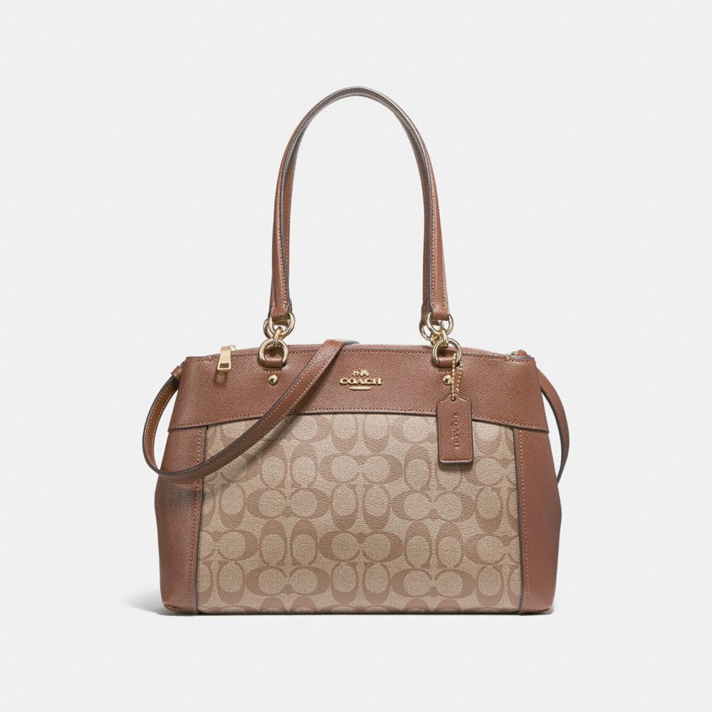 BROOKE CARRYALL - KHAKI/SADDLE 2/LIGHT GOLD - COACH F25396