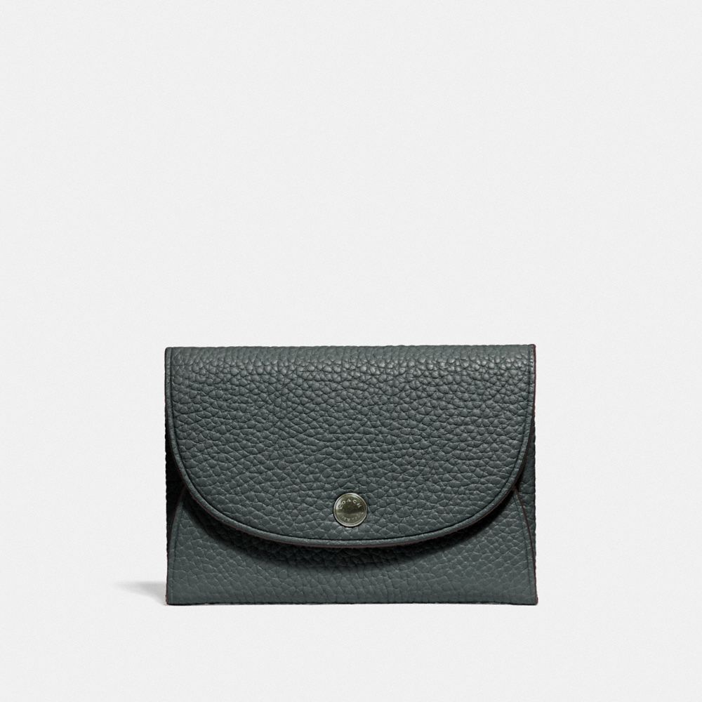 COACH F25414 Snap Card Case In Colorblock CYPRESS