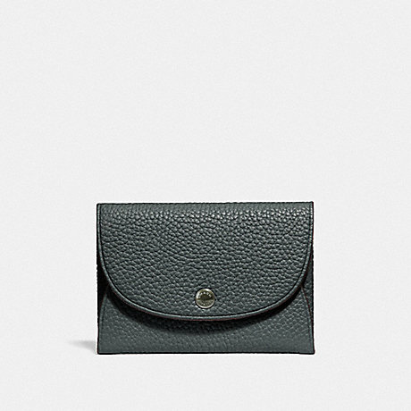 COACH F25414 SNAP CARD CASE IN COLORBLOCK CYPRESS