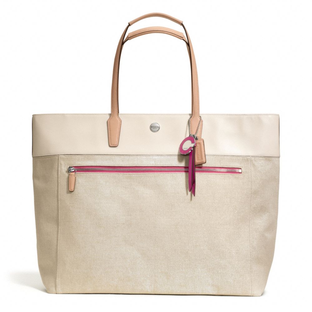COACH F25460 RESORT CANVAS LARGE TOTE ONE-COLOR