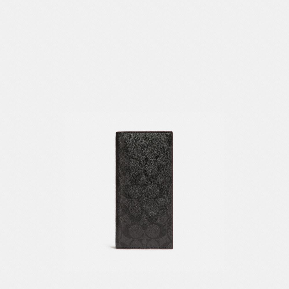 BREAST POCKET WALLET - COACH f25518 - BLACK/BLACK/OXBLOOD