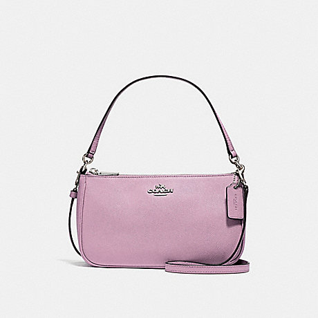 COACH TOP HANDLE POUCH - SILVER/LILAC - f25591