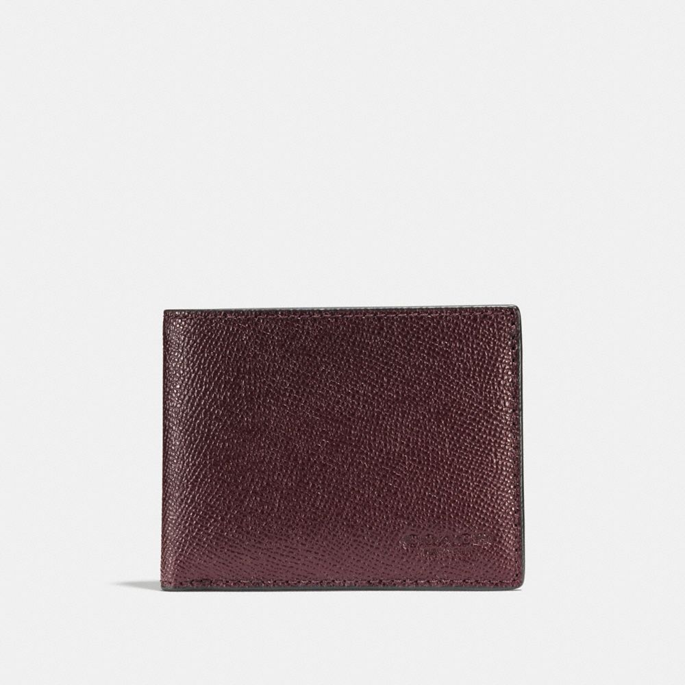 COACH F25606 Slim Billfold Wallet OXBLOOD