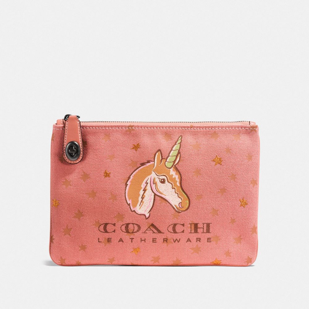 COACH F25617 - UNI TURNLOCK POUCH 26 BP/MELON MULTI