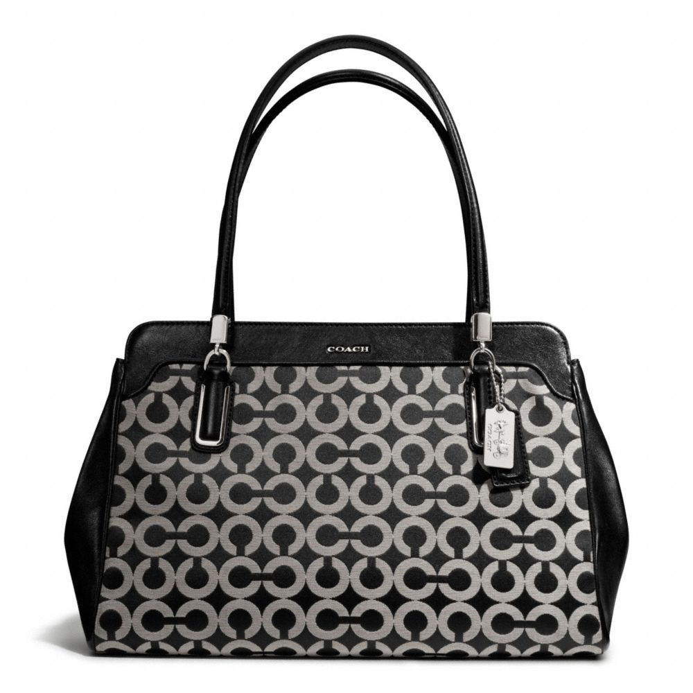 MADISON KIMBERLY CARRYALL IN OP ART SATEEN FABRIC COACH F25624
