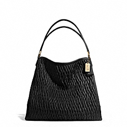 COACH F25627 Madison Leather Phoebe Shoulder Bag  LIGHT GOLD/BLACK