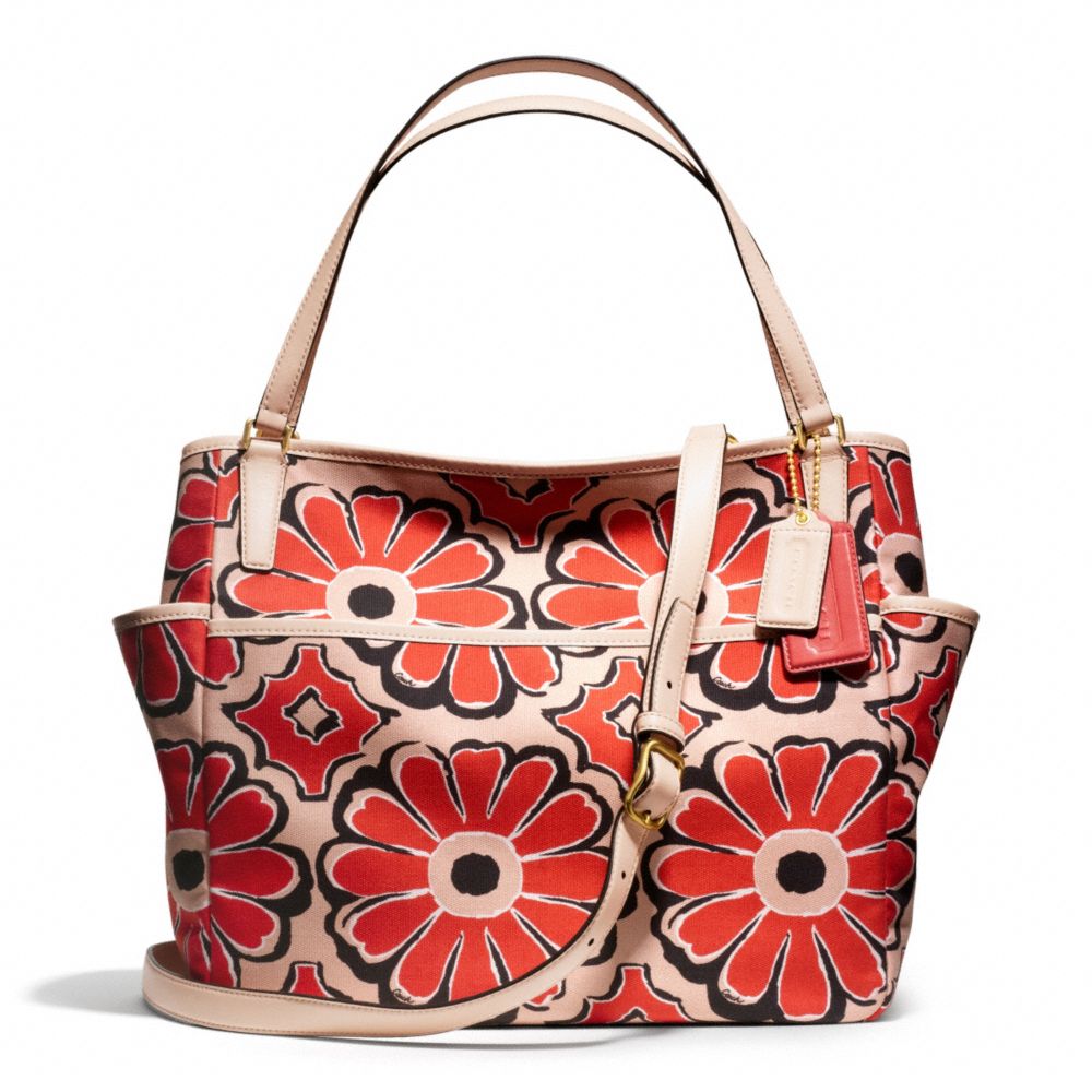 FLORAL SCARF PRINT BABY BAG TOTE COACH F25643
