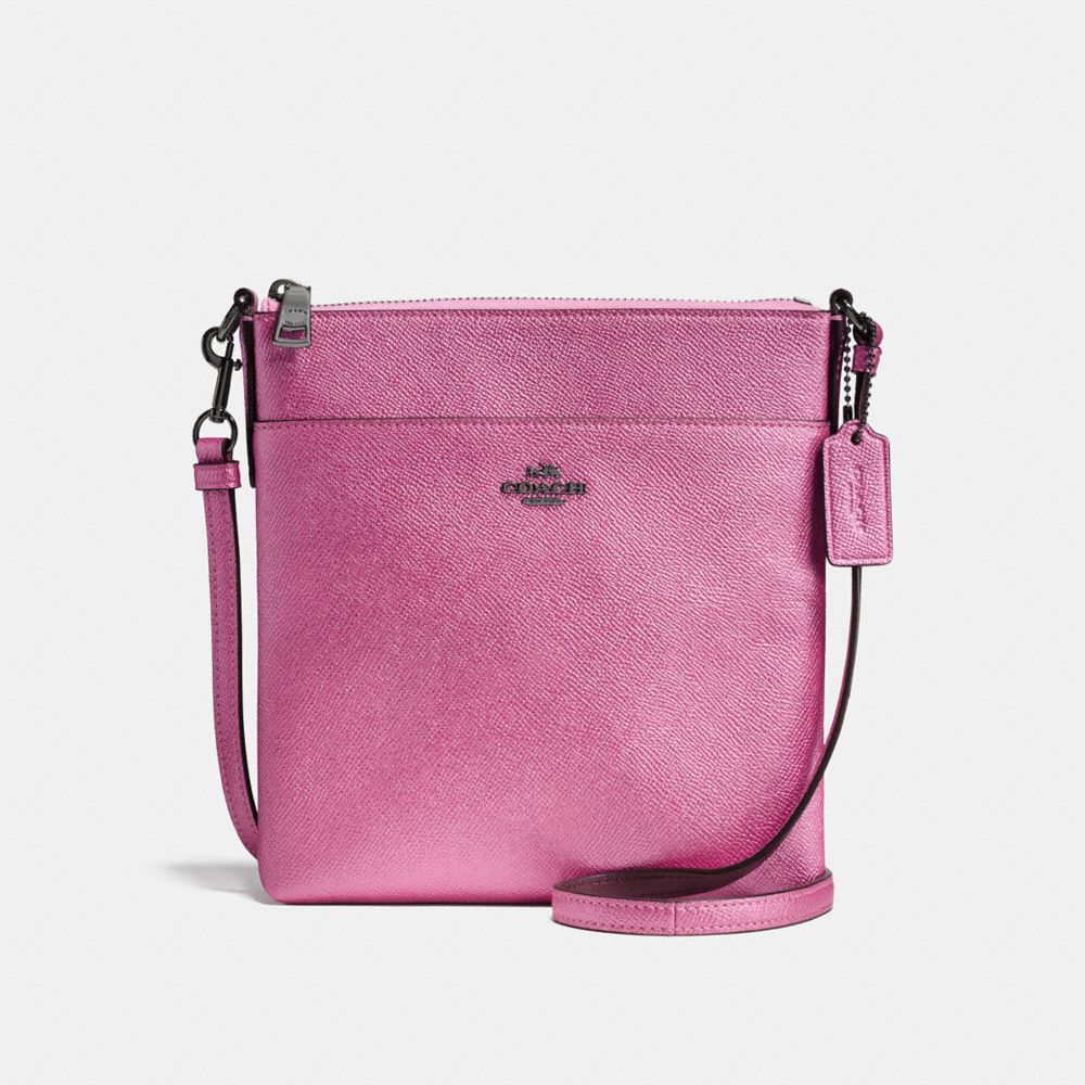 COACH F25659 - MESSENGER CROSSBODY METALLIC BLUSH/DARK GUNMETAL