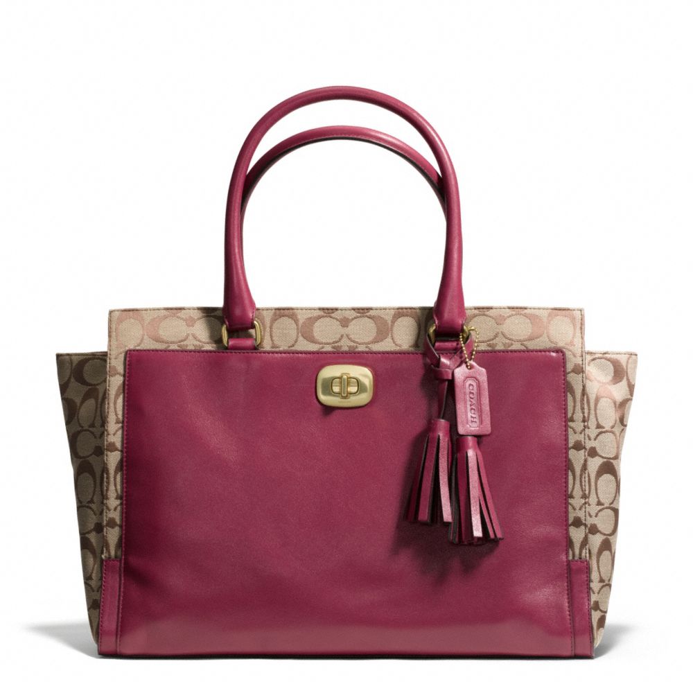 CHELSEA LARGE CARRYALL IN SIGNATURE LEATHER COACH F25665