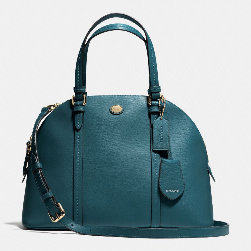 PEYTON LEATHER CORA DOMED SATCHEL - f25671 - IMPEC