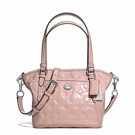 COACH F25702 PEYTON OP ART EMBOSSED PATENT MINI POCKET TOTE ONE-COLOR