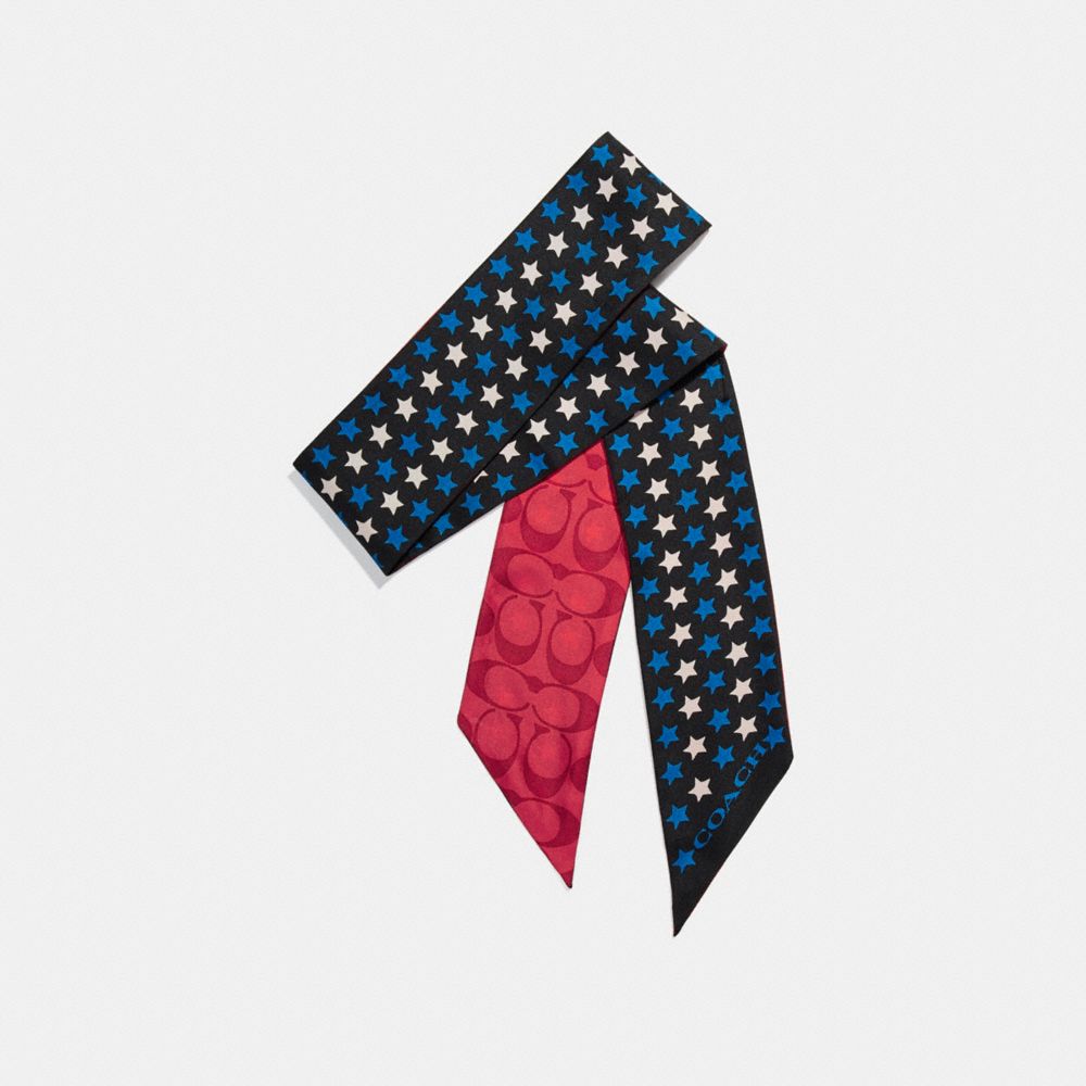 COACH F25714 - STAR PRINT SKINNY SCARF WATERMELON