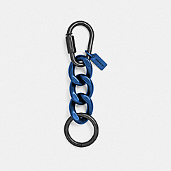 COACH F25730 Chain Link Key Ring GUNMETAL/DENIM