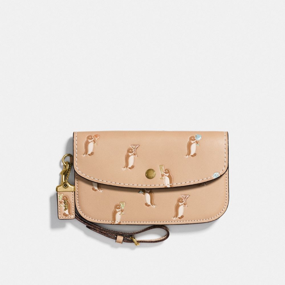 CLUTCH WITH PENGUIN PRINT - F25749 - OL/BEECHWOOD