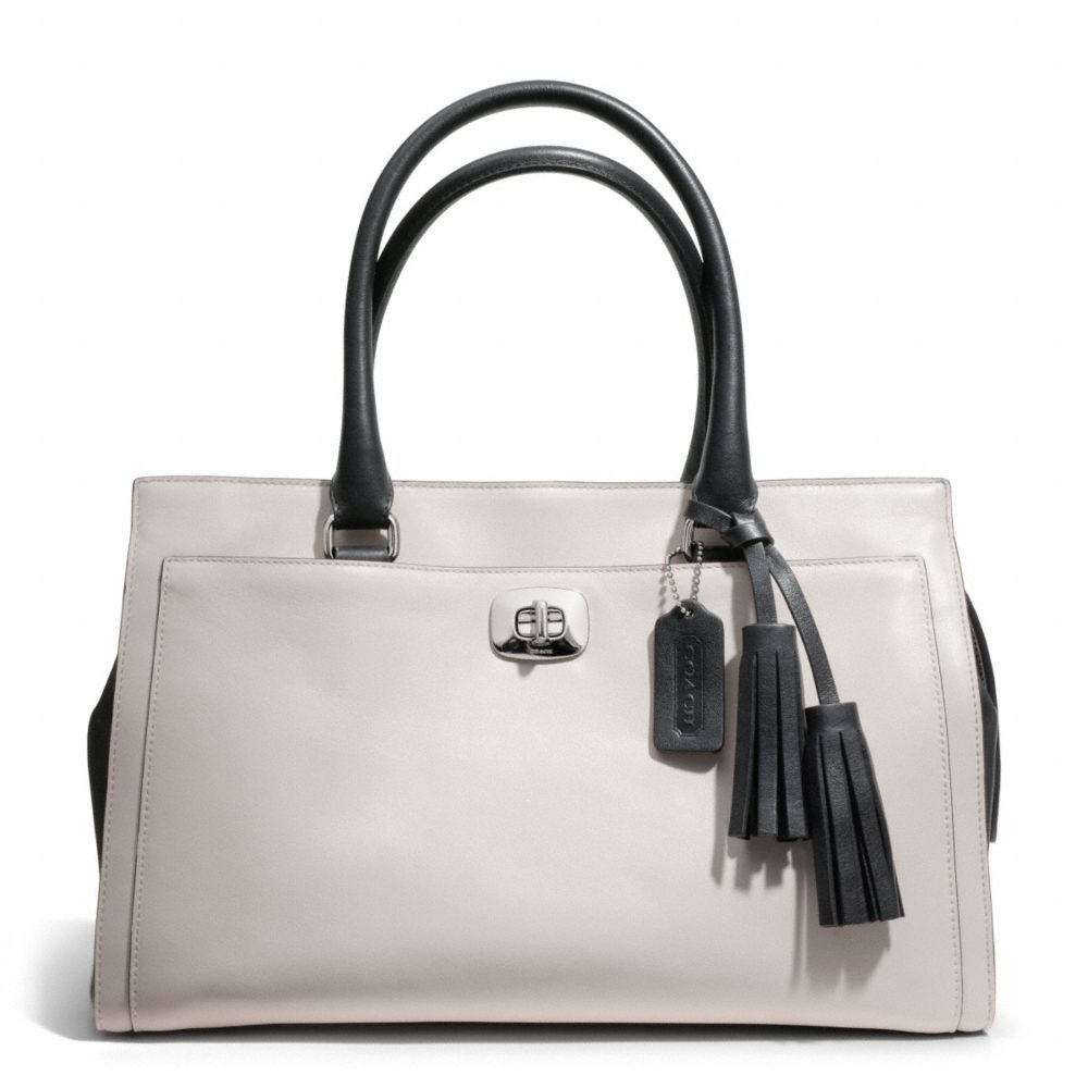 CHELSEA TWO TONE LEATHER CARRYALL COACH F25805