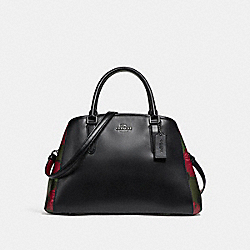 SMALL MARGOT CARRYALL WITH CAMO ROSE FLORAL PRINT - COACH f25868 - SILVER/BLACK MULTI
