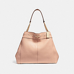 LEXY CHAIN SHOULDER BAG WITH FLORAL TOOLING - COACH f25894 - NUDE PINK/LIGHT GOLD