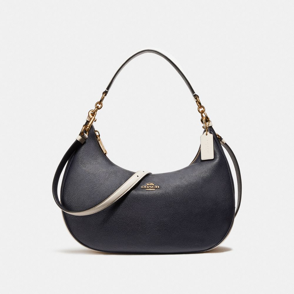 EAST/WEST HARLEY HOBO IN COLORBLOCK - COACH f25896 -  MIDNIGHT/CHALK/Light Gold