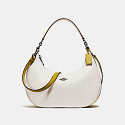 COACH EAST/WEST HARLEY HOBO IN COLORBLOCK - CHALK/CHARTREUSE/BLACK ANTIQUE NICKEL - F25896