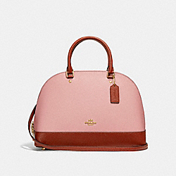 SIERRA SATCHEL IN COLORBLOCK - COACH f25899 - BLUSH/TERRACOTTA/LIGHT GOLD