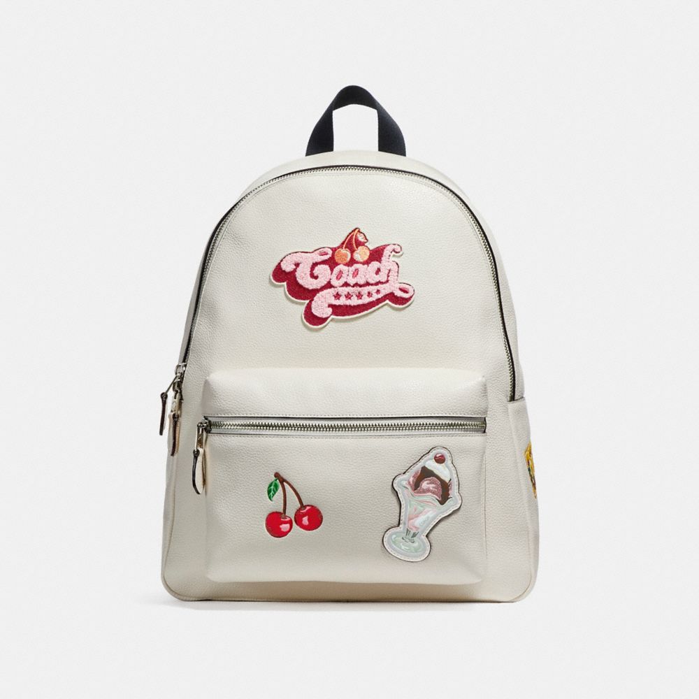 CHARLIE BACKPACK WITH AMERICAN DREAMING MOTIF - f25910 - CHALK MULTI/SILVER