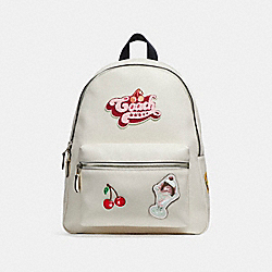 CHARLIE BACKPACK WITH AMERICAN DREAMING MOTIF - COACH f25910 - CHALK MULTI/SILVER