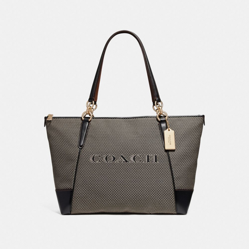 AVA TOTE - MILK/BLACK/LIGHT GOLD - COACH F25913