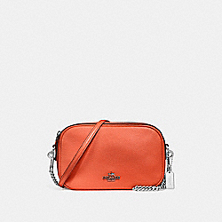 COACH F25922 Isla Chain Crossbody ORANGE RED/SILVER