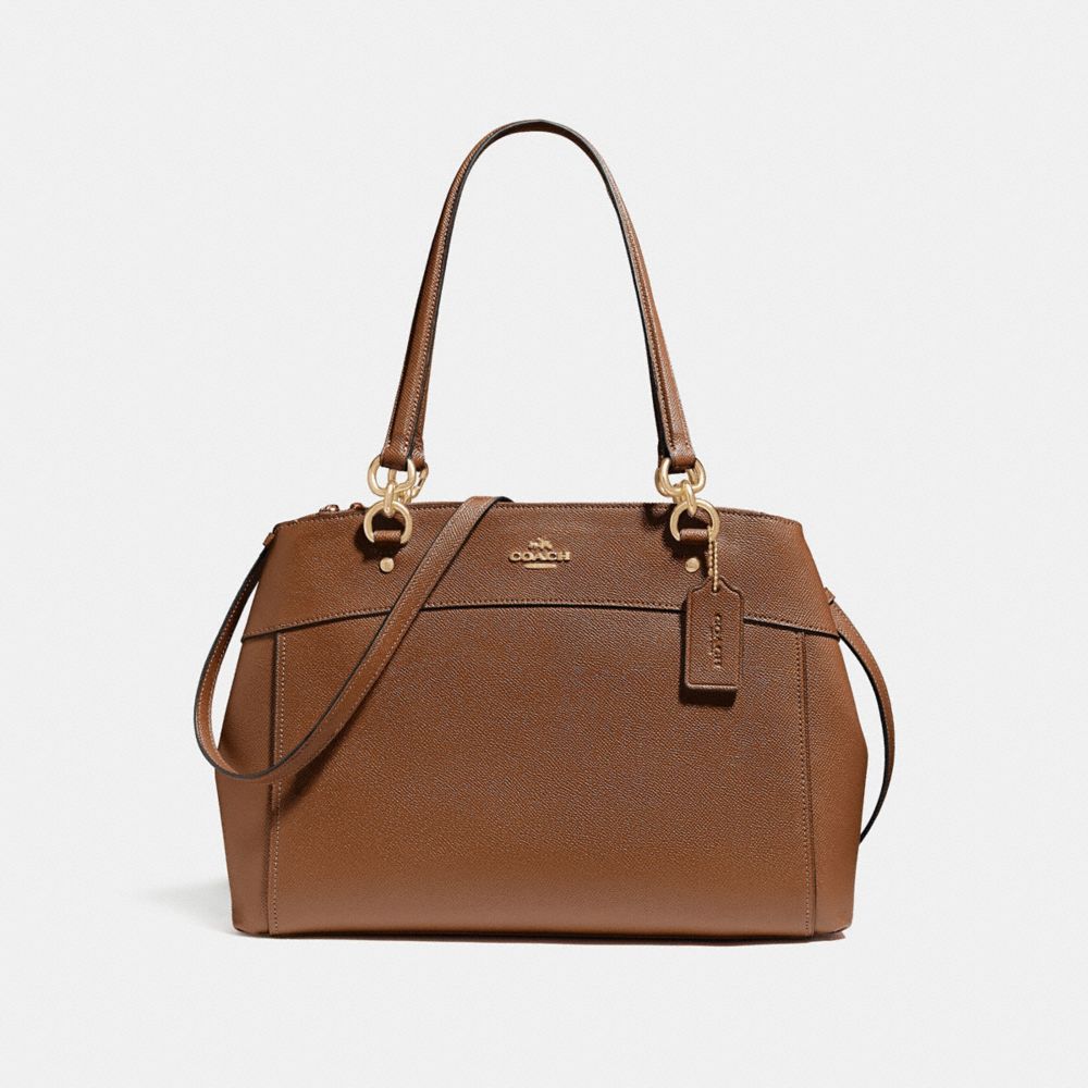 LARGE BROOKE CARRYALL - F25926 - GOLD/SADDLE 2