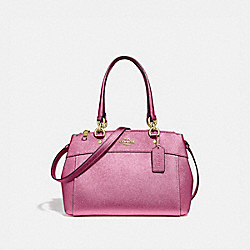 MINI BROOKE CARRYALL - COACH F25928 - METALLIC ANTIQUE BLUSH/LIGHT GOLD