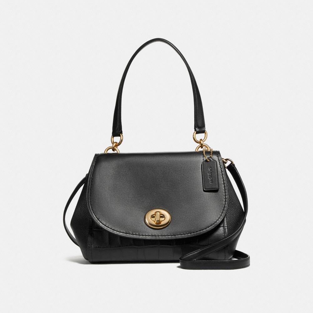 COACH F25934 FAYE CARRYALL LIGHT-GOLD/BLACK