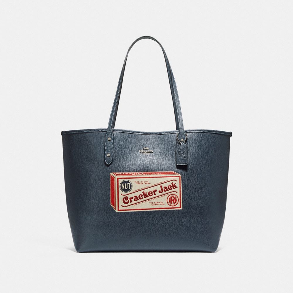 COACH F25948 City Tote With Campbell'sÂ® Motif SILVER/MIDNIGHT