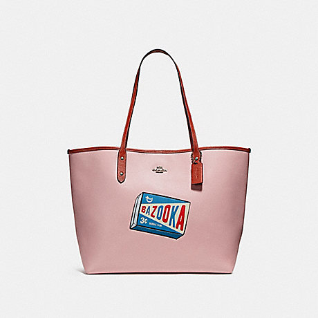 COACH F25948 CITY TOTE WITH CAMPBELL'SÂ® MOTIF BLUSH/TERRACOTTA/SILVER